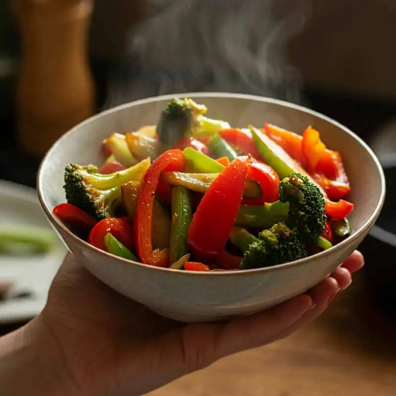 Vegetarian Mesu Recipe: Stir-fried Vegetables with Mesu
